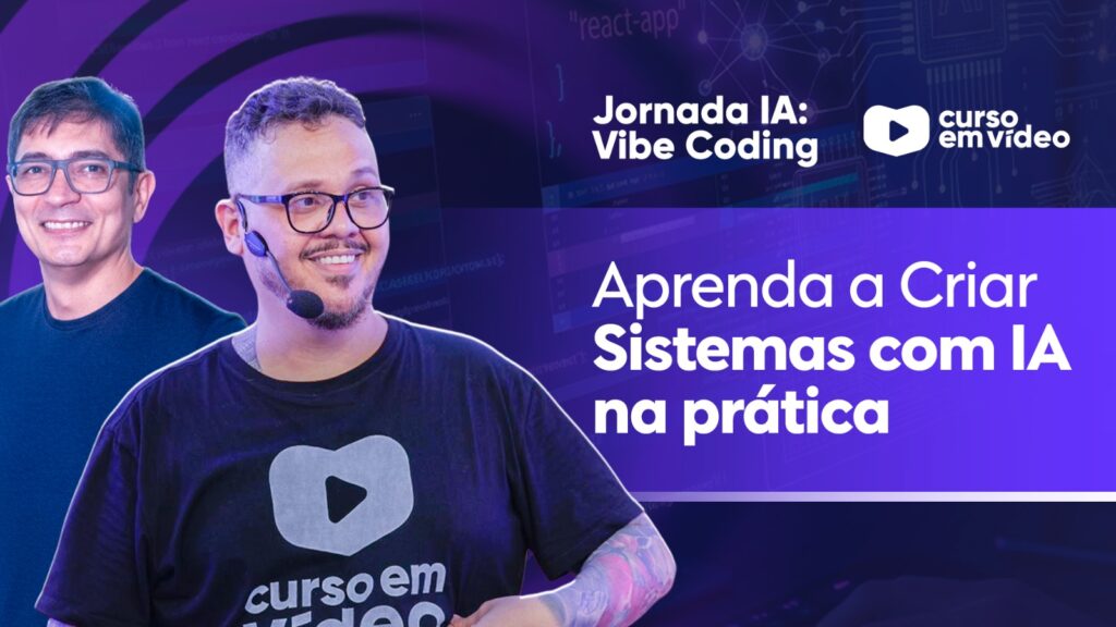 Descubra como a Jornada IA Vibe Coding ensina você a desenvolver sistemas com Inteligência Artificial, GitHub, prompts e fluxo profissional na prática.