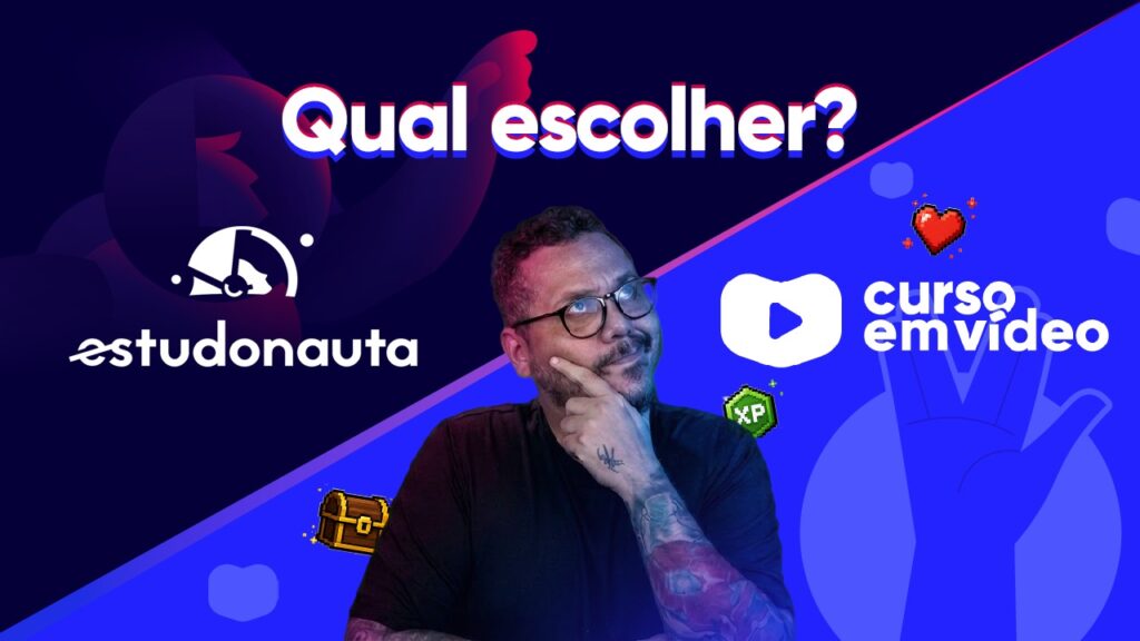 Curso em Vídeo ou Estudonauta? Entenda as diferenças entre as plataformas e descubra qual experiência de aprendizagem combina com seus objetivos.